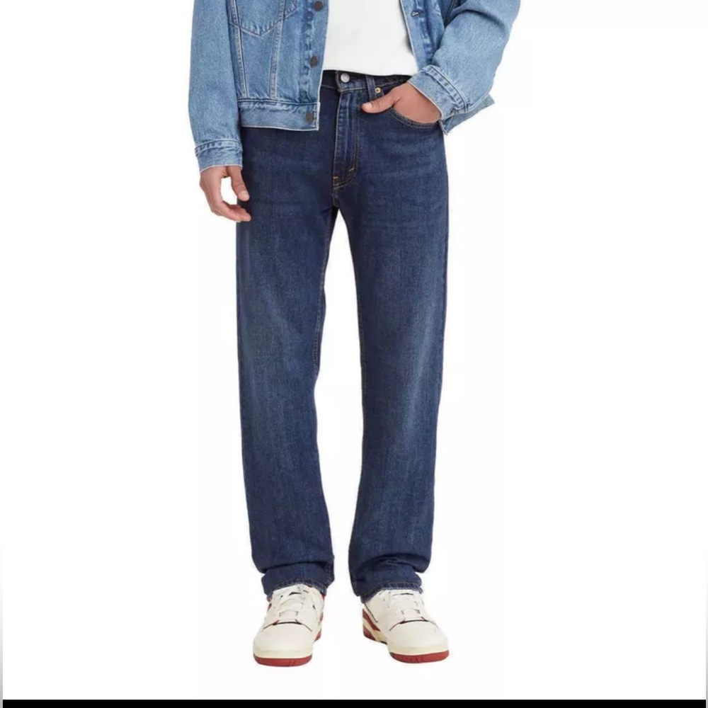 Levi's Men's 505 Regular Fit Straight Leg Jeans 918442 Cotton Navy [32x30]
